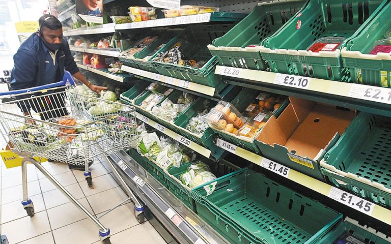 Άδεια ράφια και ελλείψεις προϊόντων στη Βρετανία λόγω πανδημίας και Brexit